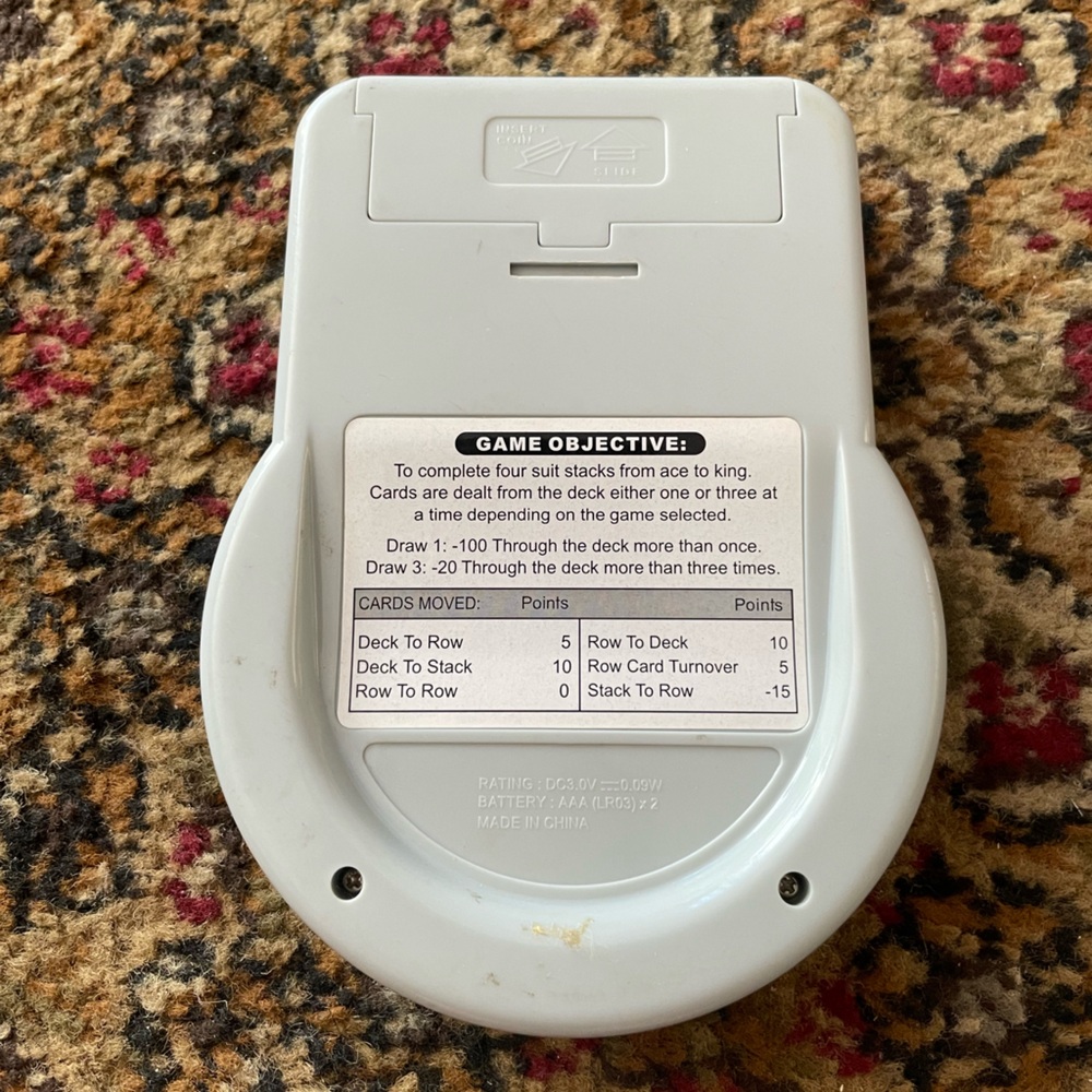 Solitaire Handheld Game - Picture 2 of 3